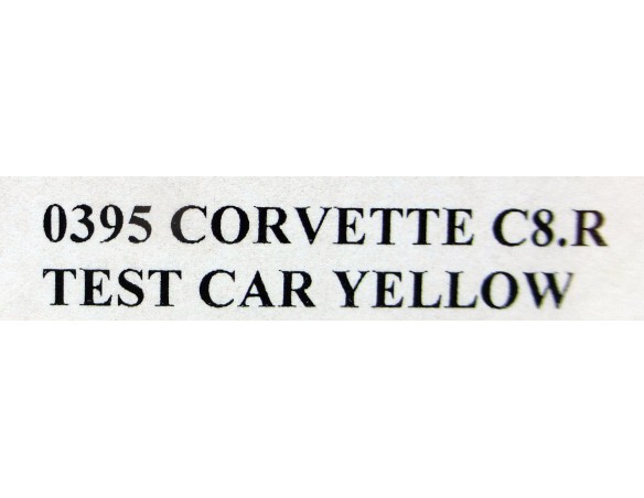 CORVETTE C8R TEST CAR YELLOW REF.0395 NSR