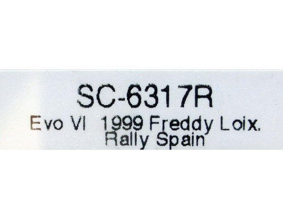 EVO VI 1999 FREDDY LOIX RALLY SPAIN REF.SC6317R SCALEAUTO