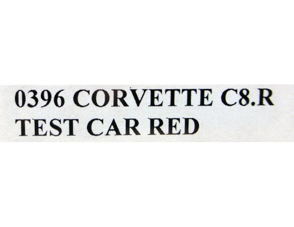 CORVETTE C8R TEST CAR RED REF.0396 NSR