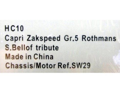 CAPRI ZAKSPEED Gr.5 ROTHMANS REF.HC10 SIDEWAYS