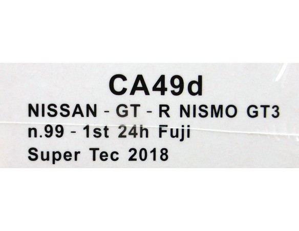 NISSAN GT R NISMO GT3 Nº99 1ST 24H FUJI SUPER TEC 2018 REF.CA49d SLOT.IT