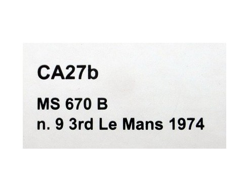 MANTRA-SIMCA MS 670B N.9 LE MANS 1974 REF.CA27B SLOT.IT