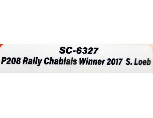 PEUGEOT 208 RALLY CHABLAIS WINNER 2017 S.LOEB REF.SC6327 SCALEAUTO