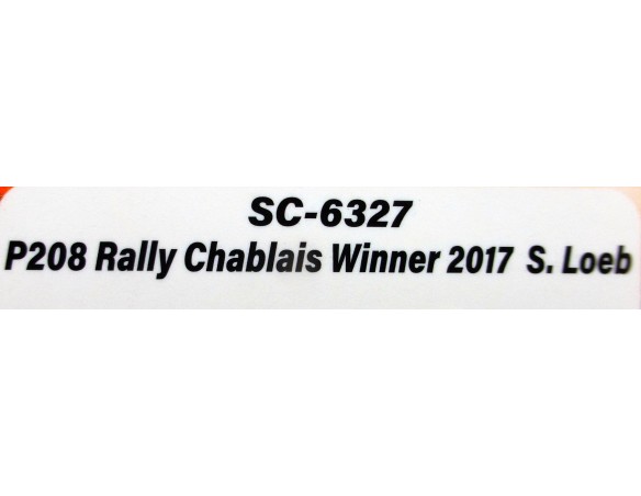 PEUGEOT 208 RALLY CHABLAIS WINNER 2017 S.LOEB REF.SC6327 SCALEAUTO