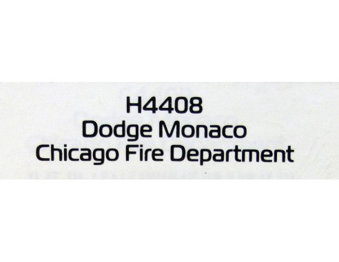 DODGE MONACO CHICAGO FIRE DEPARTMENT REF.H4408 SUPERSLOT