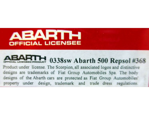 ABARTH 500 REPSOL Nº368 REF.0338SW NSR