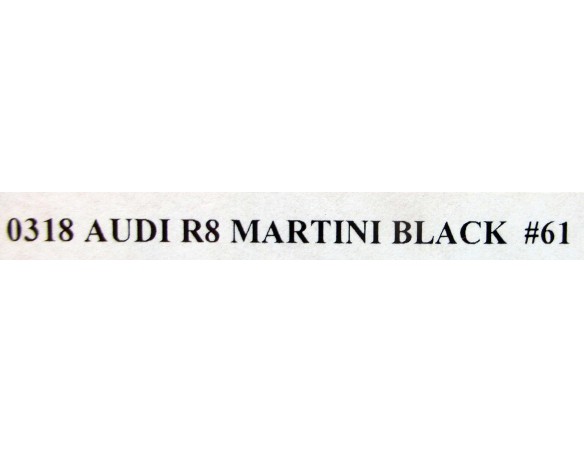 AUDI R8 MARTINI BLACK Nº61 REF.0318 NSR