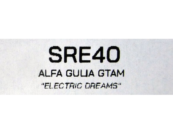 ALFA ROMEO GIULIA GTAM ELECTRIC DREAMS REF.SRE40 TEAMSLOT