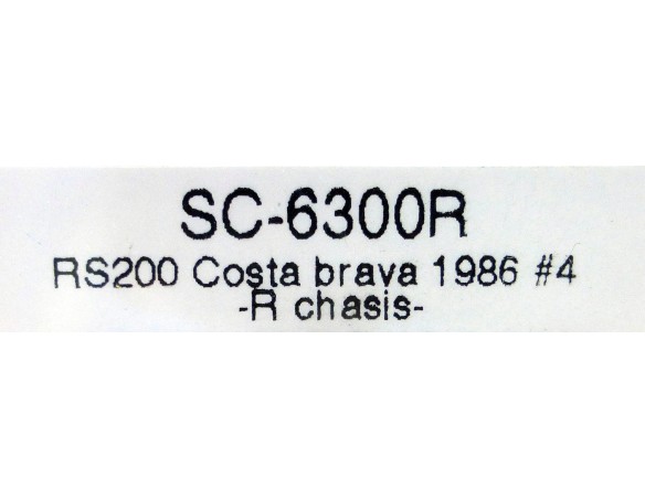 FORD RS200 COSTA BRAVA 1986 Nº4 REF.SC6300R SCALEAUTO
