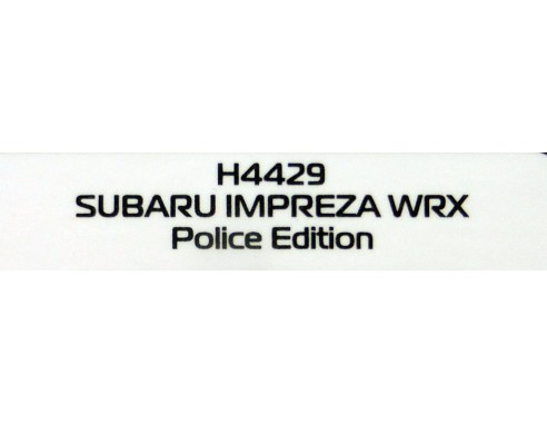 SUBARU IMPREZA WRX POLICE EDITION REF.H4429 SUPERSLOT