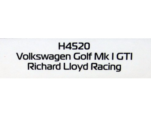VOLKSWAGEN GOLF MKL GTI RICHARD LLOYD RACING REF.H4520 SUPERSLOT