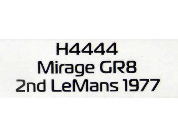 RENAULT MIRAGE GR8 2ND LE MANS 1977 REF.H4444 SUPERSLOT