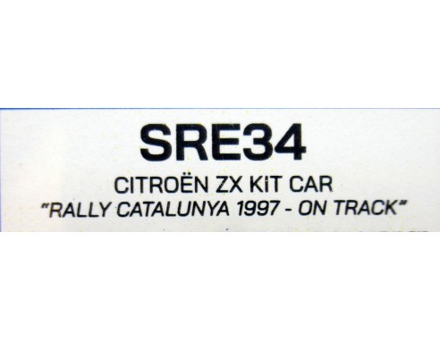 CITROEN ZX KIT CAR RALLY CATALUNYA 1997 SUCIO  ON TRACK REF.SRE34 TEAMSLOT