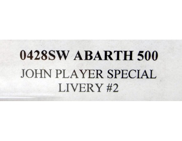 FIAT ABARTH 500 JOHN PLAYER SPECIAL LIVERY Nº2 REF.0428SW NSR