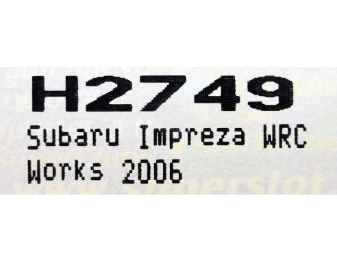 SUBARU IMPREZA WRC WORKS 2006 REF.H2749 SUPERSLOT