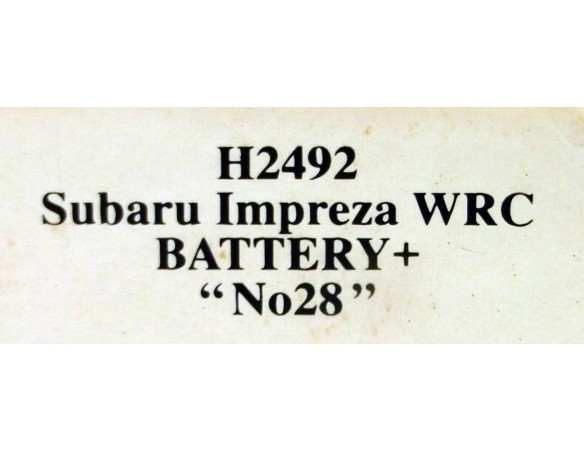 SUBARU IMPREZA WRC BATTERY+ Nº28 REF.H2492 SUPERSLOT