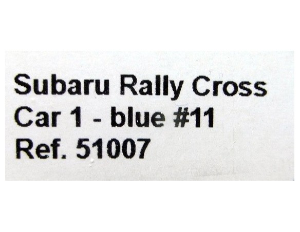 SUBARU RALLY CROSS CAR 1 BLUE Nº11 REF.51007 AVANT SLOT