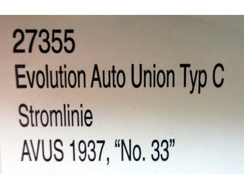 EVOLUTION AUTO UNION TYP C STROMLINIE AVUS 1937 Nº33 REF.27355 CARRERA