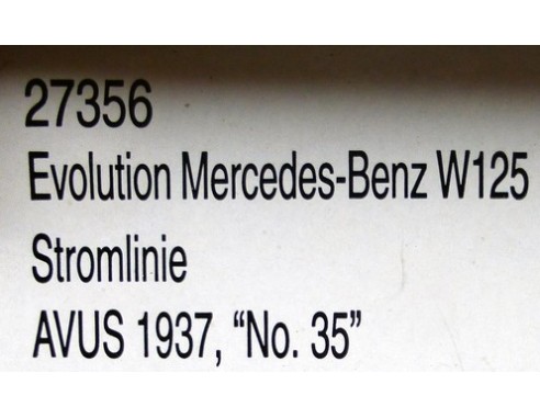 EVOLUTION MERCEDES BENZ W125 STROMLINIE AVUS 1937 Nº35 REF.27356 CARRERA