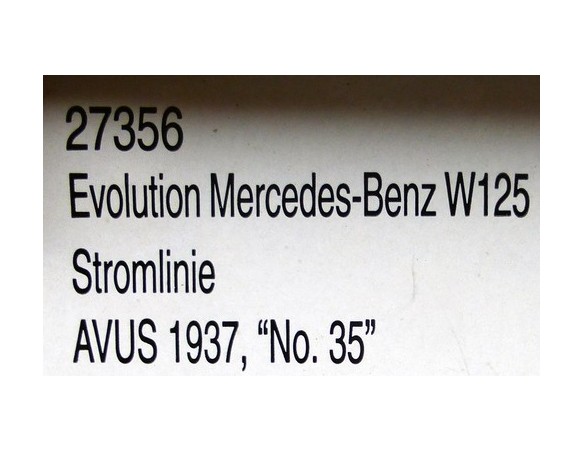 EVOLUTION MERCEDES BENZ W125 STROMLINIE AVUS 1937 Nº35 REF.27356 CARRERA