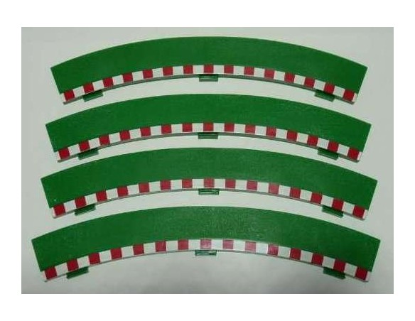BORDE EXTERIOR CURVA ESTANDAR USADA VERDE SCALEXTRIC