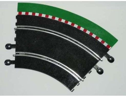 BORDE EXTERIOR CURVA ESTANDAR USADA VERDE SCALEXTRIC