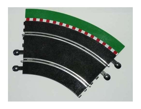 BORDE EXTERIOR CURVA ESTANDAR USADA VERDE SCALEXTRIC