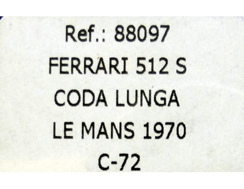 FERRARI 512 S CODA LUNGA LE MANS 1970 C72 REF.88097 FLY