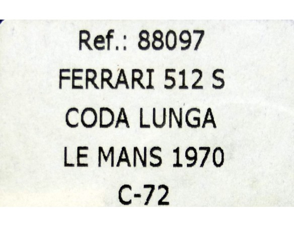 FERRARI 512 S CODA LUNGA LE MANS 1970 C72 REF.88097 FLY