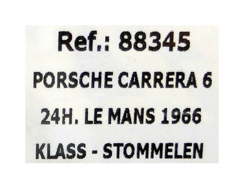 PORSCHE CARRERA 6 24H LE MANS 1966 REF.88345 FLY