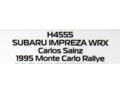 SUBARU IMPREZA WRX CARLOS SAINZ 1995 MONTE CARLO RALLYE REF.H4555 SUPERSLOT