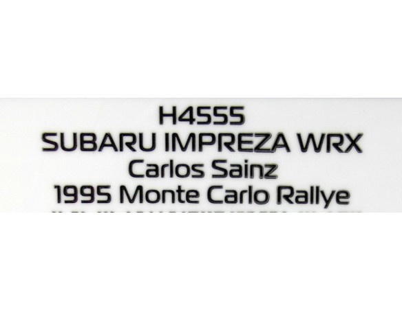 SUBARU IMPREZA WRX CARLOS SAINZ 1995 MONTE CARLO RALLYE REF.H4555 SUPERSLOT