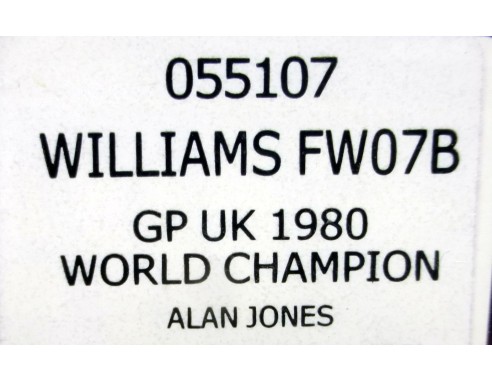 WILLIAMS FW07B GP UK 1980 WORLD CHAMPION ALAN JONES REF.F055107 FLYSLOT