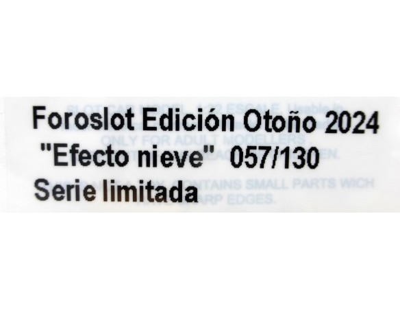 RENAULT 5 TURBO RALLY MONTECARLO 1982 FOROSLOT OTOÑO 2024 NIEVE REF.E2097AR FLY
