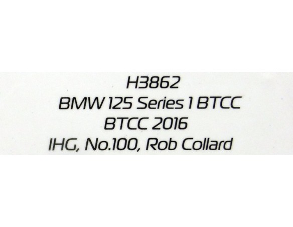 BMW 125 SERIES 1BTCC 2016 IHG Nº100 REF.H3862 SUPERSLOT