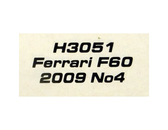 FERRARI F60 2009 Nº4 REF.H3051 SUPERSLOT