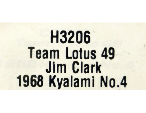 TEAM LOTUS 49 KYALAMI 1968 Nº4 REF.H3206 SUPERSLOT