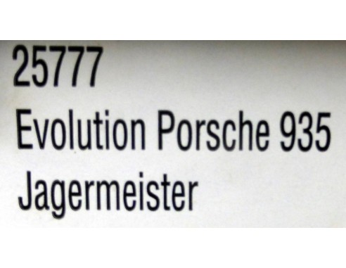 EVOLUTION PORSCHE 935 JAGERMEISTER REF.25777 CARRERA