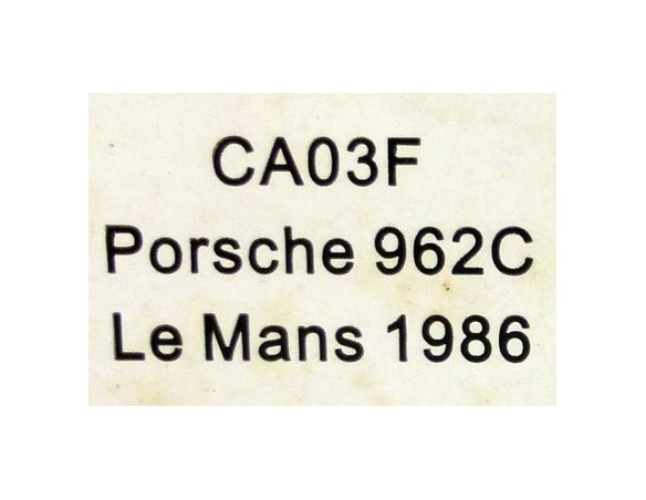 PORSCHE 962C LE MANS 1986 REF.CA03F SLOT.IT