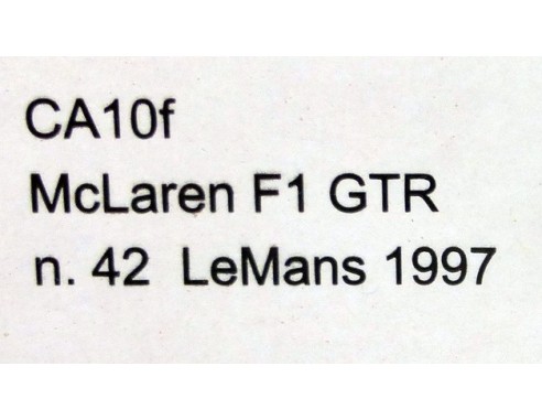 MCLAREN F1 GTR Nº42 LEMANS 1997 REF.CA10f SLOT.IT