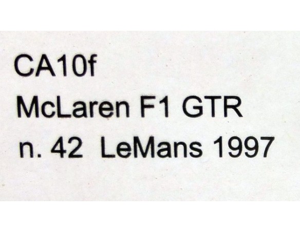 MCLAREN F1 GTR Nº42 LEMANS 1997 REF.CA10f SLOT.IT