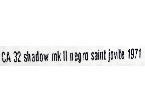 SHADOW MKII NEGRO SAINT JOVITE 1971 REF.CA32 VANQUISH