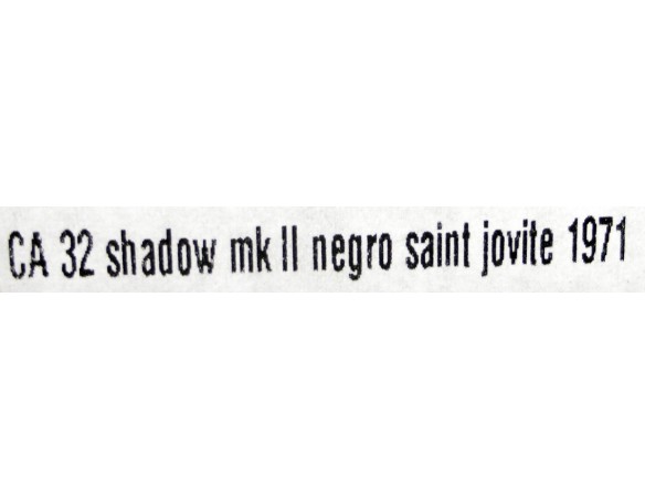 SHADOW MKII NEGRO SAINT JOVITE 1971 REF.CA32 VANQUISH