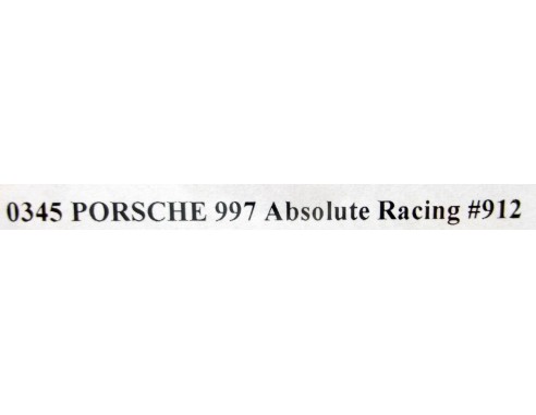 PORSCHE 997 ABSOLUTE RACING Nº912 REF.0345 NSR