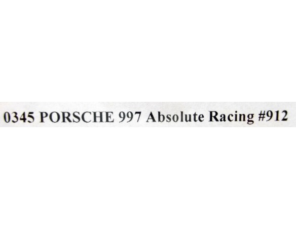 PORSCHE 997 ABSOLUTE RACING Nº912 REF.0345 NSR