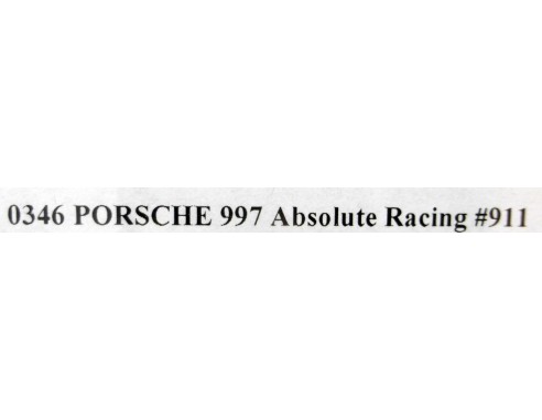 PORSCHE 997 ABSOLUTE RACING Nº911 REF.0346 NSR
