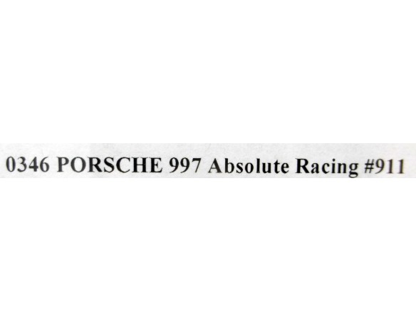 PORSCHE 997 ABSOLUTE RACING Nº911 REF.0346 NSR