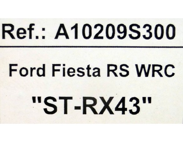 FORD FIESTA RS WRC ST-RX43 KEN BLOCK REF.A10209S300 EDUCA