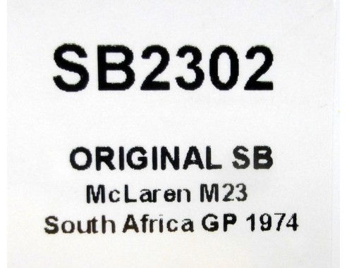 MCLAREN M23 SOUTH AFRICA GP 1974 ORIGINAL SB REF.SB2302 SRC