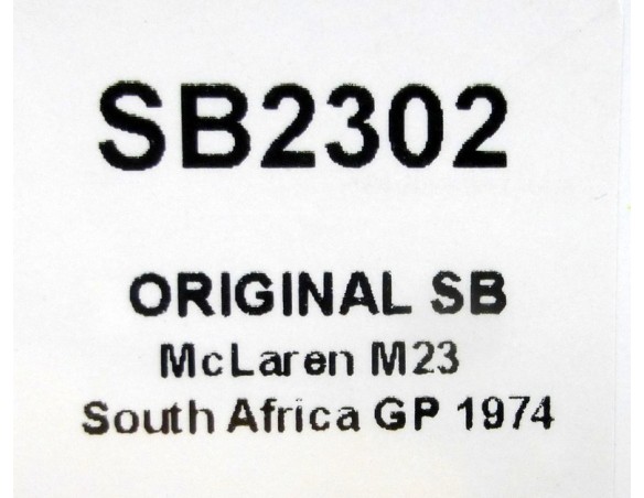 MCLAREN M23 SOUTH AFRICA GP 1974 ORIGINAL SB REF.SB2302 SRC